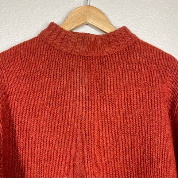 Vintage Arrow Cum Laude Sweater 1960’s Pullover 100% Wool Orange Men’s Medium - Picture 3 of 10